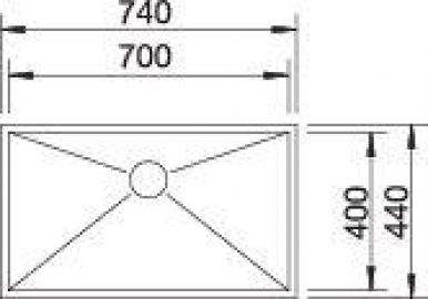 Blanco ZEROX 700-U 521593 нержавеющая сталь