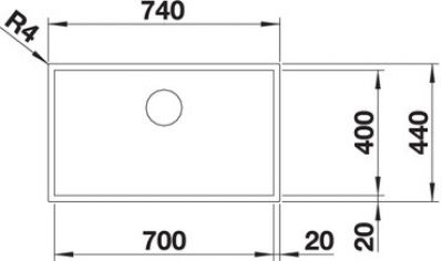 Blanco ZEROX 700-U Durinox 521560 нержавеющая сталь