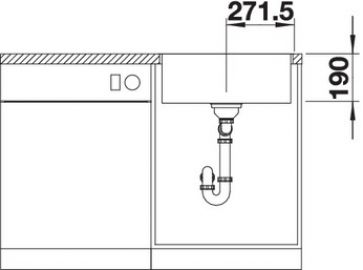 Blanco SUBLINE 500-IF SteelFrame 524107 антрацит