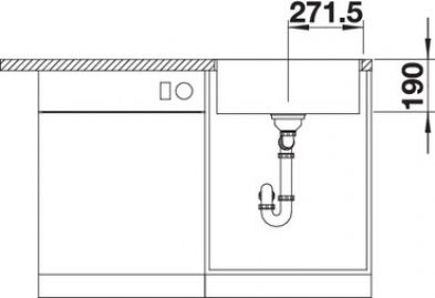 Blanco SUBLINE 500-IF/A SteelFrame 524111 антрацит