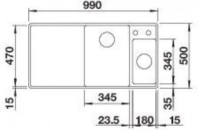 Blanco AXIA III 6 S-F 523492 белый