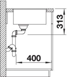 Blanco SUBLINE 320-F 523417 темная скала