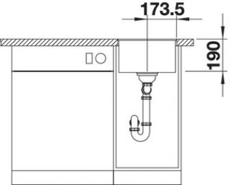 Blanco SUBLINE 320-F 523417 темная скала