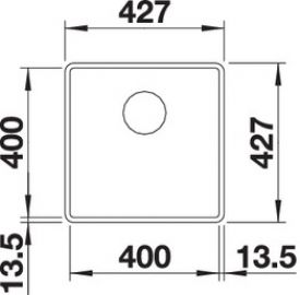 Blanco SUBLINE 400-F 523495 темная скала