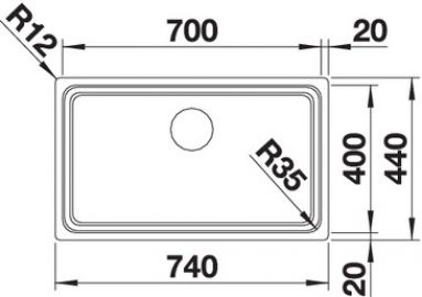 Blanco ETAGON 700-IF 524272 нержавіюча сталь