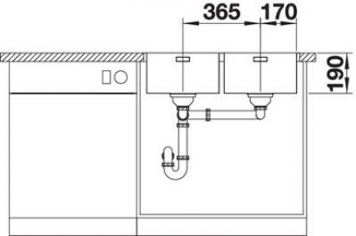 Blanco ANDANO 340/340-IF 522981 нержавеющая сталь