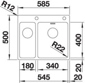 Blanco ANDANO 340/180-IF/A 522996 нержавеющая сталь