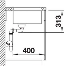 Blanco SUBLINE 320-U 523414 серый беж