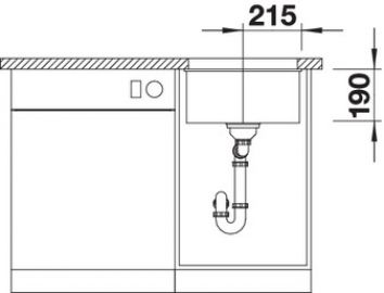 Blanco SUBLINE 400-U 523422 антрацит