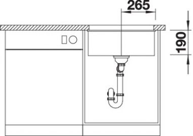 Blanco SUBLINE 500-U 523436 белый