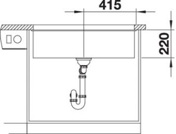 Blanco SUBLINE 800-U 523148 серый беж