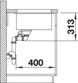 Blanco SUBLINE 340/160-U 523562 белый