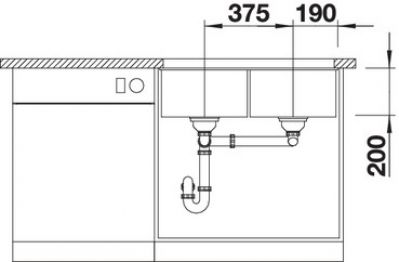 Blanco SUBLINE 350/350-U 523581 серый беж