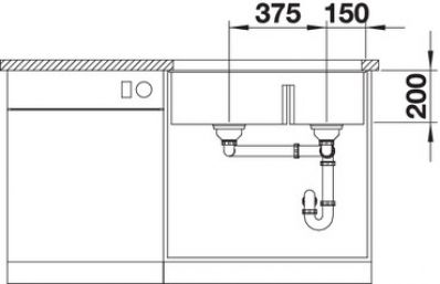 Blanco SUBLINE 430/270-U 523158 серый беж