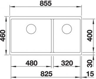 Blanco SUBLINE 480/320-U 523591 сірий беж