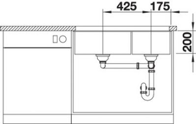 Blanco SUBLINE 480/320-U 523591 сірий беж