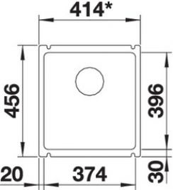 Blanco SUBLINE 375-U 523726 глянцевый белый