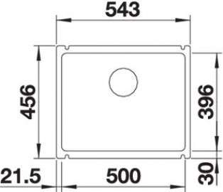 Blanco SUBLINE 500-U 523733 глянцевый белый