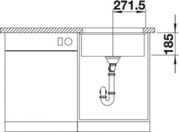 Blanco SUBLINE 500-U 523740 черный