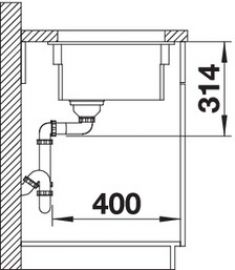 Blanco ETAGON 500-U 525149 глянцевый белый