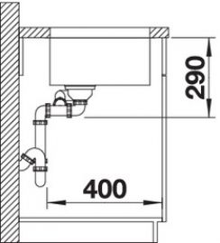 Blanco ANDANO 340/180-U 522977 нержавеющая сталь