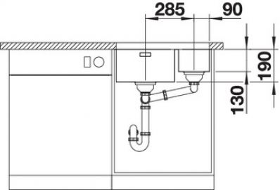 Blanco ANDANO 340/180-U 522977 нержавеющая сталь