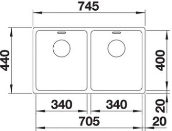 Blanco ANDANO 340/340-U 522983 нержавеющая сталь