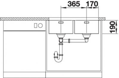 Blanco ANDANO 340/340-U 522983 нержавеющая сталь