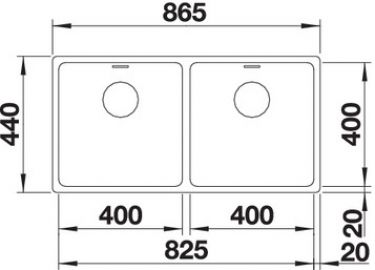 Blanco ANDANO 400/400-U 522987 нержавеющая сталь