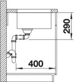 Blanco ANDANO 400/400-U 522987 нержавеющая сталь