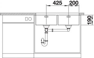 Blanco ANDANO 400/400-U 522987 нержавеющая сталь