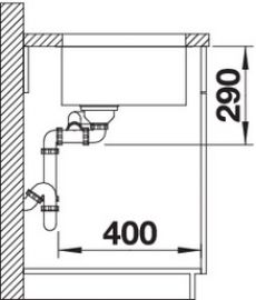 Blanco ANDANO 500/180-U 522989 нержавеющая сталь