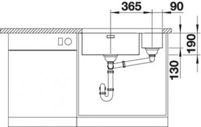 Blanco ANDANO 500/180-U 522989 нержавеющая сталь