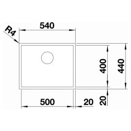 Blanco ZEROX 500-U 526243 Нержавеющая сталь Dark Steel