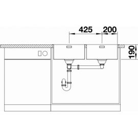 Blanco ANDANO 400/400-IF/A 525249 нержавеющая сталь