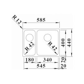 Blanco SOLIS 340/180-U 526128