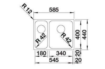 Blanco SOLIS 340/180-IF 526130