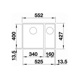 Blanco SUBLINE 340/160-F 525984 черный