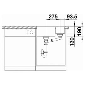 Blanco SUBLINE 340/160-F 525984 черный