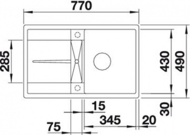 Blanco Metra 45 S-F черный 525917