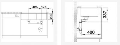 Blanco SUBLINE 480/320-U 527351 вулканический серый