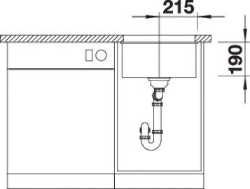 Blanco SUBLINE 400-U 527349 вулканический серый