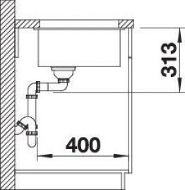 Blanco SUBLINE 320-U 527160 нежный белый