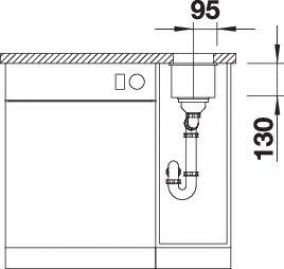 Blanco SUBLINE 160-U 526799 вулканический серый