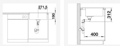 Blanco SUBLINE 500-IF/A SteelFrame 525999 чорний