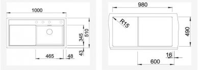 Blanco ZENAR XL 6 S 527372 вулканический серый