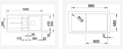 Blanco METRA 6 S 527299 вулканический серый