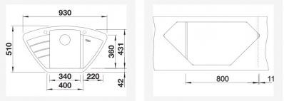 Blanco ZIA 9 E 527212 нежный белый