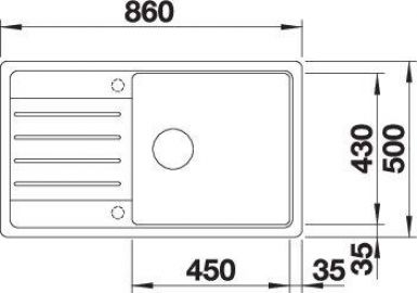 Blanco LEGRA XL 6 S 527274 вулканический серый