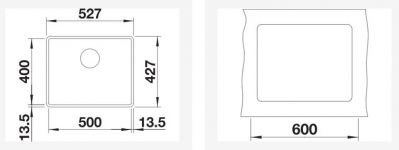 Blanco SUBLINE 500-F 527352 вулканический серый